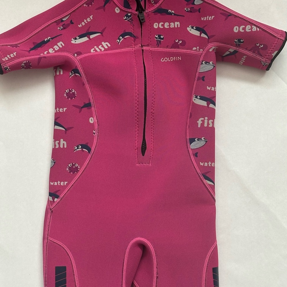 Pink Wetsuit with Short Sleeves